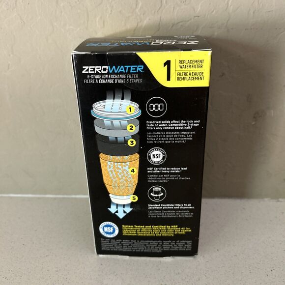 Zero Water 5 Stage Advanced Filtration NSF Certified 1 Pack NEW - Picture 3 of 5